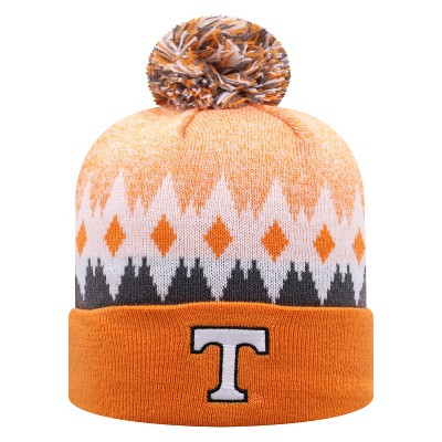 NCAA Tennessee Volunteers Men's Jagged Knit Cuffed Beanie with Pom