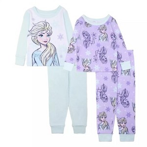 Disney Toddler Girls' 4-Piece 100% Cotton Pajama Sets - 1 of 3
