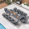 PURPLE LEAF Outdoor Dining Set Patio Aluminium Table and Rope Weave Chairs Included Cushions for Backyard Decor Kitchen - 2 of 4