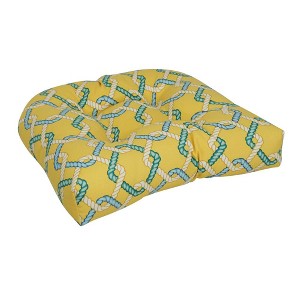 Blazing Needles, 19-inch U-Shaped Spun Polyester Outdoor Tufted Dining Chair Cushion - 1 of 1