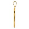 Black Bow Jewelry 14k Yellow Gold Hollow 2D Passion Cross Pendant - 2 of 4