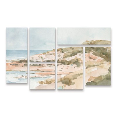 Trademark Fine Art Emma Caroline  Neutral Seaside II 3 Piece Panel Set Art