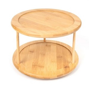 LunaLulinlk Kitchen Organizer Bamboo Turntable 2-Tier Spice Rack, 10.04 DIA x 6.89 in - 1 of 4