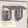 VINGLI Window Awning Door Canopy Exterior, 40" x 80" Awnings for Doors Polycarbonate Cover Patio Door Awning (Brown Board & Black Bracket) - 3 of 4