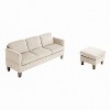 TiramisuBest L-Shaped Corduroy Sofa, Multi-Functional Modern Sofa with Padded Seats, Ideal for Living Rooms and Apartments, Olive Green - 2 of 4