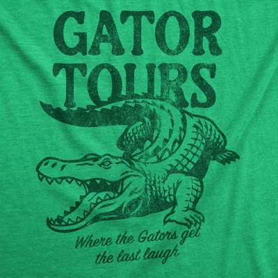 Мужские футболки Crazy Dog T-Shirts, Inc. Mens Funny T Shirts Gator Tours Sarcastic Alligator Graphic Novelty Tee for Men - Crazy Dog Men's T Shirt for Animal Lovers Green L — фото 2