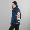 Members Only Women's Looney Tunes Denim Trucker Oversized Jacket - 3 of 4