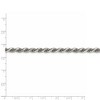 Black Bow Jewelry 4.6mm, Sterling Silver Diamond Cut Solid Rope Chain Bracelet - 4 of 4