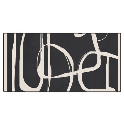 Nadja Modern Minimalist One Line Art Desk Mat - Deny Designs
