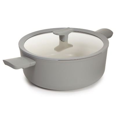 BergHOFF Balance Non-Toxic Non-stick Ceramic Stockpot 10, 5.8qt. With  Glass Lid, Moonmist