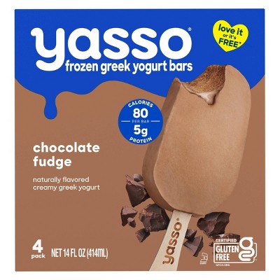 Yasso Frozen Greek Yogurt - Chocolate Fudge Bars - 4pk/14 fl oz