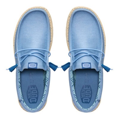 HEYDUDE Men Wally Stretch Canvas , Faded Denim/Boulder Tan, 12 — фото 3