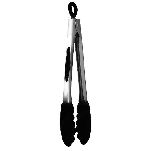 Orka Black Silicone And Stainless Steel Tong, 12 Inch : Target