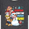 Boys' - Paw Patrol - Skye Marshall Chase Rubble Having Snow Much Fun Short Sleeve Graphic T-Shirt - 2 of 4