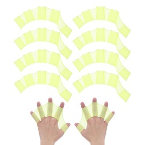 Unique Bargains Silicone Swimming Gloves Webbed Gloves Half-Finger Frog Type for Diving 4 Pairs - 1 of 4