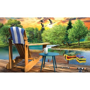 Lakeside Escape Summer Doormat Indoor Outdoor 30" x 18" Briarwood Lane - 1 of 4