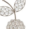 HomeRoots 10" Silver and Faux Crystal Decorative Pear Tabletop Sculpture - 3 of 4