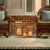 Pebble Lane Living Rogan Metal Lantern Set Rose Gold - 3 of 4