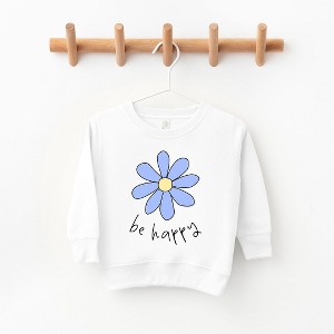 The Juniper Shop Be Happy Flower Toddler Graphic Sweatshirt - 1 of 2