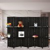 FDW Versatile 4/6 Panel Folding Room Divider Screen Divider Wooden Screen Folding Portable Partition with Built-in Shelves Stylish - 2 of 4