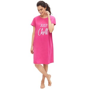 ellos Plus Size Cap Sleeve Sleep Shirt - 1 of 4