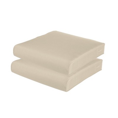 Aoodor Outdoor Chair Cushion, Fade-resistant Polyester, Removable Cover with Hidden Zipper,  Set of 2