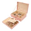 Unique Bargains PU Leather 2 Layer Jewelry Box with Mirror - 3 of 4