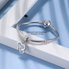 Linked Hearts Charm for Women Sterling Silver CZ European Bead for Bracelet Ginger Lyne Collection - 2 of 4