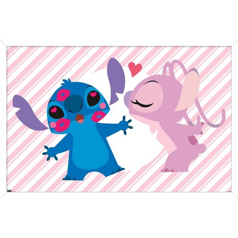 Trends International Disney Lilo And Stitch - Angel And Stitch Framed Wall  Poster Prints White Framed Version 22.375 X 34 : Target