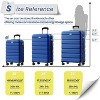 Luupatchy Luggage Sets 3 Piece PC ABS Hardside Lightweight Suitcase with 4 Universal Wheels TSA Lock Cary On 20 24 28 Inch - 2 of 4