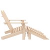 vidaXL 2-Seater Outdoor Adirondack Chair & Ottoman Set in Fir Wood - Versatile Patio and Garden Furniture with Elegantly Natural Wood Finish - 3 of 4