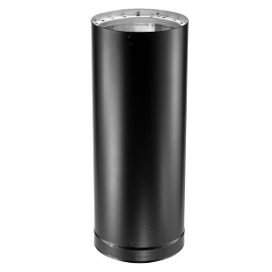 DuraVent DVL 7.25 x 6 Inches Galvanized Steel/Stainless Steel Double Wall Wood Burning Stove Pipe Connector to Vent Smoke/Exhaust, Black - 1 of 3
