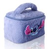 Disney Stitch Fluffy Travel Cosmetic Bag - Cute Plush Makeup Cosmetic Jewelry Case - 3 of 4