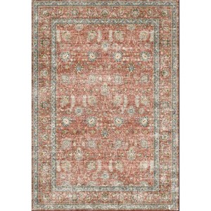 Vintage Floral Runner Rug, Machine Washable, Non-Slip, Stain-Resistant, Soft Low-Pile Carpet, Pet-Friendly for Entryway, Laundry Room, Bedroom - 1 of 1