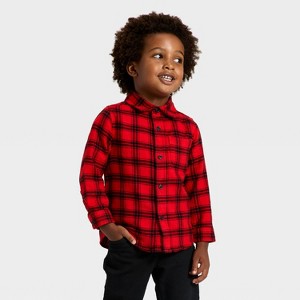 Toddler Boys' Plaid Flannel Shirt - Cat & Jack™ - 1 of 3