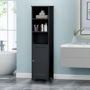 NicBex Freestanding Linen Tower with 5 Shelves,Space-Saving Bathroom Floor Cabinet,Modern Bathroom Storage Cabinet for Small Spaces - 1 of 4