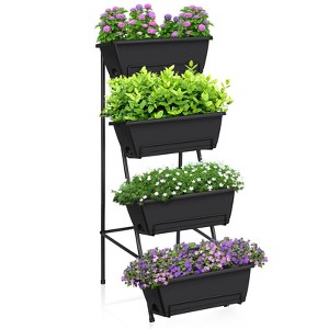 Oumilen Raised Garden Bed 4 Tier Vertical Garden Planter, Black - 1 of 1