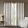 VYNXARIA 50*84" Ogee Knitted Jacquard Total Blackout Curtain Panel,Ivory(Only 1 Pc Panel) - 4 of 4