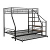 Grungis Twin over Full Loft Bed with Trundle and Storage Staircase,Modern Bunk Bed with Full-Length Guardrail,Loft and Bunk Bed for Bedroom - 4 of 4