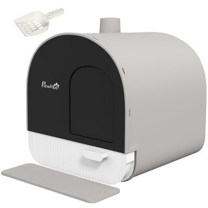 Skyzone Hooded Cat Litter Box with Privacy Hood, Odor Filter, Scoop & Mat, Removable Tray for Easy - 1 of 4