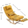 Rocking Chair, Upholstered Glider Lounge Rocking Chair, Modern Wood Lounge Sofa Chair for Living Room, Bedroom, Office, Balcony - 2 of 4