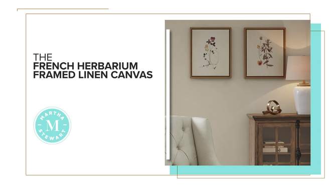 2pc French Herbarium Framed Linen Canvas - Martha Stewart, 2 of 10, play video