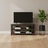 HomeRoots 42" Brown Wood Open Shelving TV Stand - 2 of 4