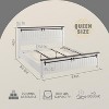 SinCiDo Farmhouse Queen Size Bed Frame with 47" Headboard, Sliding Barn Door Footboard, Wood Slat Platform Bed, No Box Spring Needed - 3 of 4