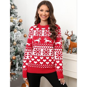 Ugly Christmas Sweater for Women Funny Holiday Sweaters Tacky Christmas Sweaters Snowman Sweatshirts - 1 of 4
