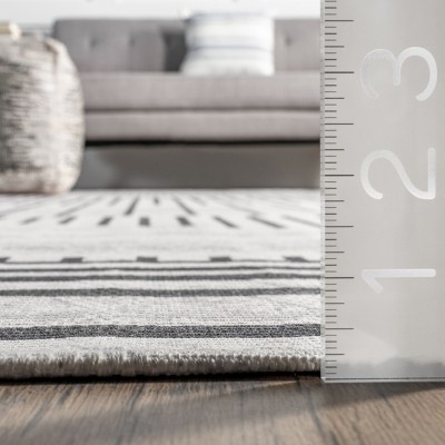 Serene Sunlight Easy-Care Viscose Blend 8' x 10' Area Rug in Beige