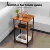 MAYEERTY 3 Layer End Table with Adjustable Height, Small Bedside Table, Storage Shelf, Suitable for Bedroom, Living Room, Office - 4 of 4