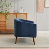 50.78'' Corduroy Modern 2-Seater Settees Chair with Walnut Wood Legs for Small Space, Office, Studio, Apartment, Bedroom - 4 of 4