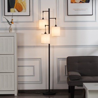 Aukfa 66.1” Modern Tree Floor Lamp – Adjustable 3-Light Farmhouse Design for Bedroom, Living Room & Office