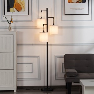 Aukfa 66.1” Modern Tree Floor Lamp – Adjustable 3-Light Farmhouse Design for Bedroom, Living Room & Office - 1 of 4